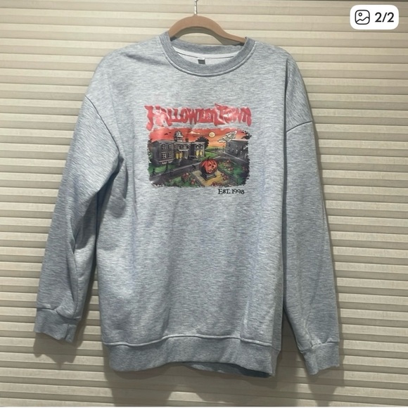 Halloween Town Graphic Sweatshirt for Men - Picture 2 of 2